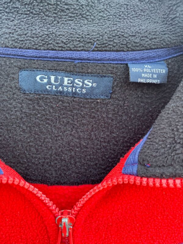 GUESS COLORBLOCK  FLEECE ZIP UP SWEATSHIRT