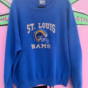 Photo detail:EMBROIDERED NFC CHAMPIONS ST. LOUIS RAMS FOOTBALL HOODED SWEATSHIRT