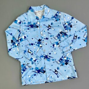 Photo detail:FUNKY GEOMETRIC LONG SLEEVE BUTTON DOWN DISCO SHIRT