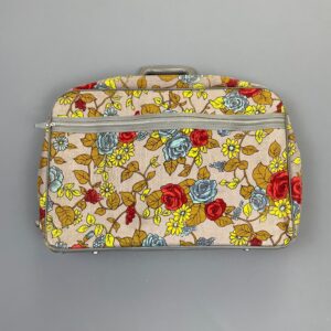 Photo detail:SO CUTE! RETRO 1960S-70S MINI FLORAL PRINT TRAVEL SUITCASE