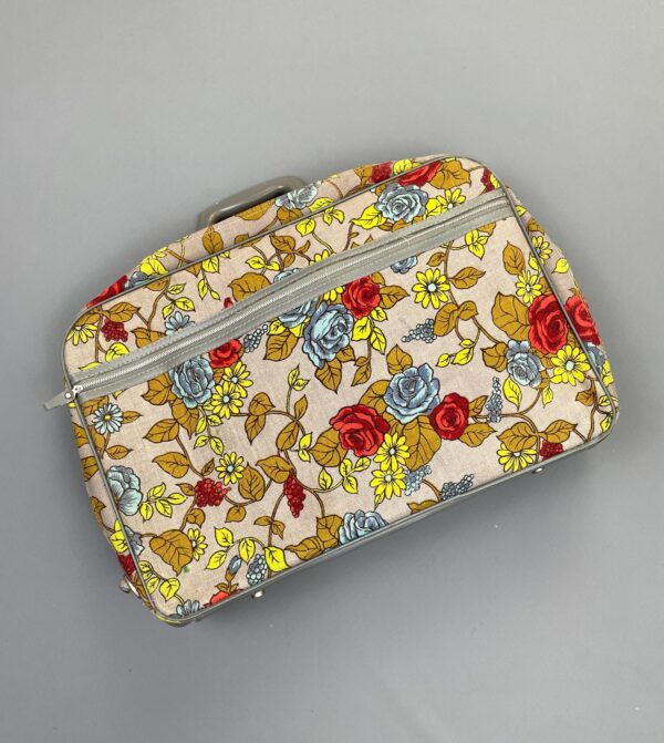 SO CUTE! RETRO 1960S-70S MINI FLORAL PRINT TRAVEL SUITCASE