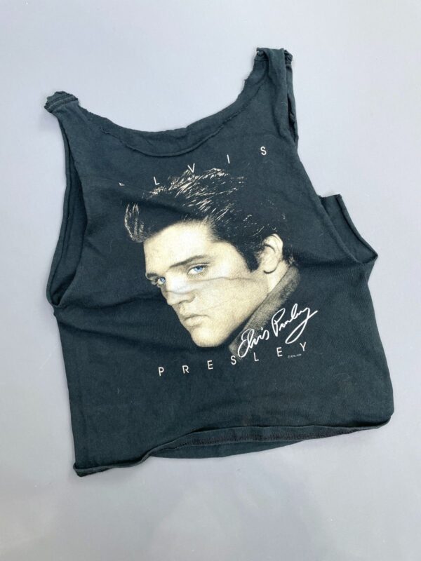 COOL! 1990S ELVIS PRESLEY PORTRAIT CROPPED & CUT TANK