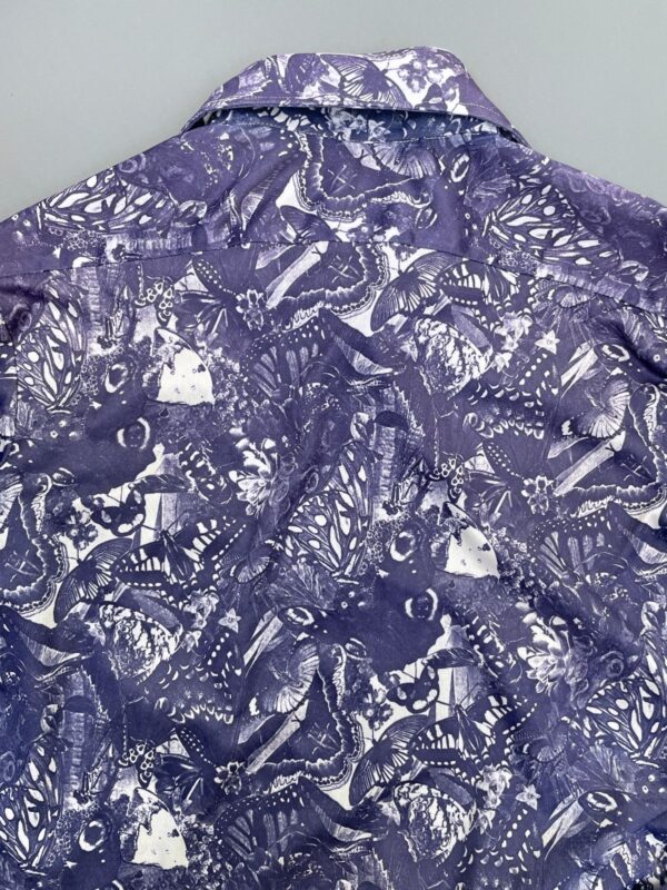 *AS-IS* SOOO-COOOL! ALLOVER BUTTERFLY PRINT LONG SLEEVE BUTTON DOWN SHIRT