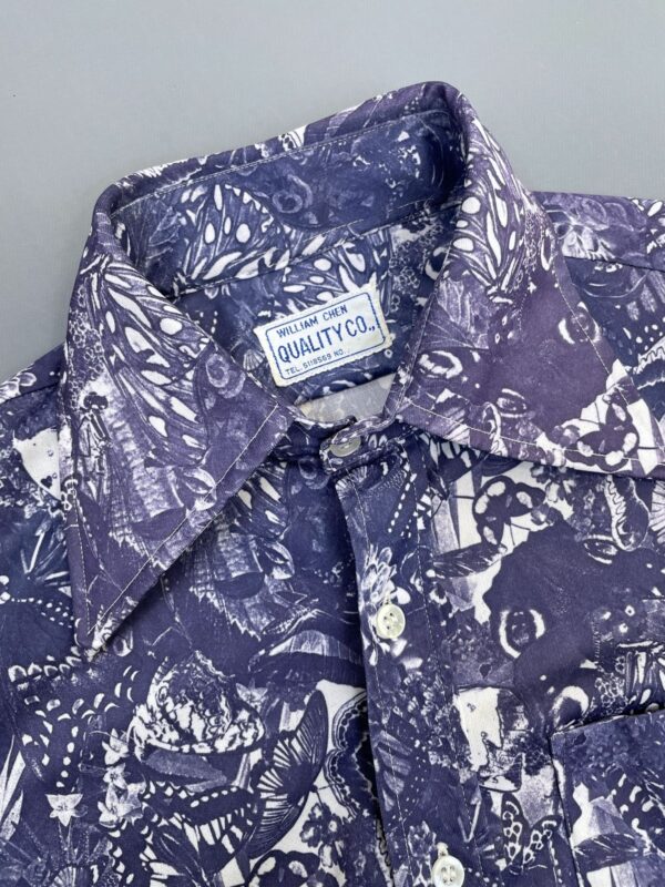 *AS-IS* SOOO-COOOL! ALLOVER BUTTERFLY PRINT LONG SLEEVE BUTTON DOWN SHIRT