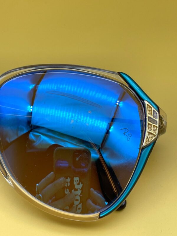 *AS-IS* 1970S GUCCI SHEER TINTED SUNGLASSES METALLIC BLUE CUSTOM LENSES