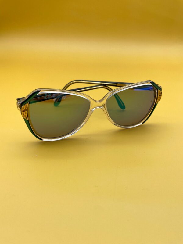 *AS-IS* 1970S GUCCI SHEER TINTED SUNGLASSES METALLIC BLUE CUSTOM LENSES