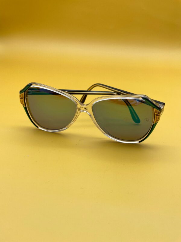 *AS-IS* 1970S GUCCI SHEER TINTED SUNGLASSES METALLIC BLUE CUSTOM LENSES