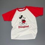 KILLER! 1980S DEADSTOCK SHORT SLEEVE MICKEY MOUSE RAGLAN TEE