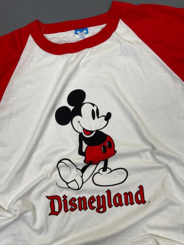 KILLER! 1980S DEADSTOCK SHORT SLEEVE MICKEY MOUSE RAGLAN TEE