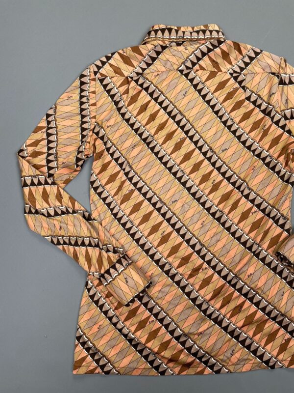 LATE 1960S PUCCI PRINTED BUTTON UP POLYESTER BLOUSE