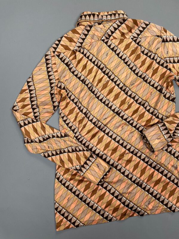 LATE 1960S PUCCI PRINTED BUTTON UP POLYESTER BLOUSE