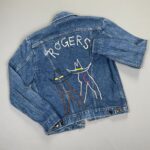 ROGERS FUNKY EMBROIDERED DARK WASH WESTERN STYLE DENIM JACKET