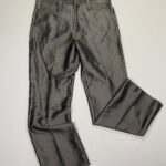 KILLER! SHARKSKIN SHINY VERTICAL STRIPED WESTERN STYLE TROUSERS