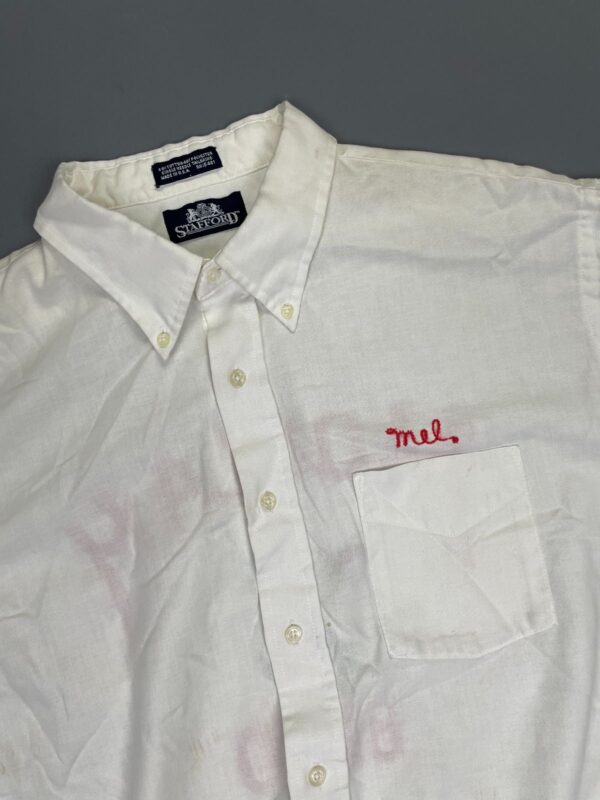 *AS-S* RETRO 1970S CHAIN STITCHED EMBROIDERED SHRINERS SHORT SLEEVE BUTTON DOWN SHIRT - MOOLAH, MEL