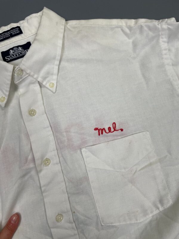 *AS-S* RETRO 1970S CHAIN STITCHED EMBROIDERED SHRINERS SHORT SLEEVE BUTTON DOWN SHIRT - MOOLAH, MEL