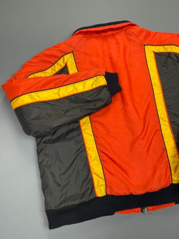 WOW! BRIGHT! 1970S-80S FULL ZIP COLOR BLOCK NYLON SKI PARKA JACKET - MADE IN USA