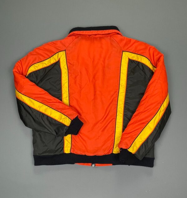 WOW! BRIGHT! 1970S-80S FULL ZIP COLOR BLOCK NYLON SKI PARKA JACKET - MADE IN USA