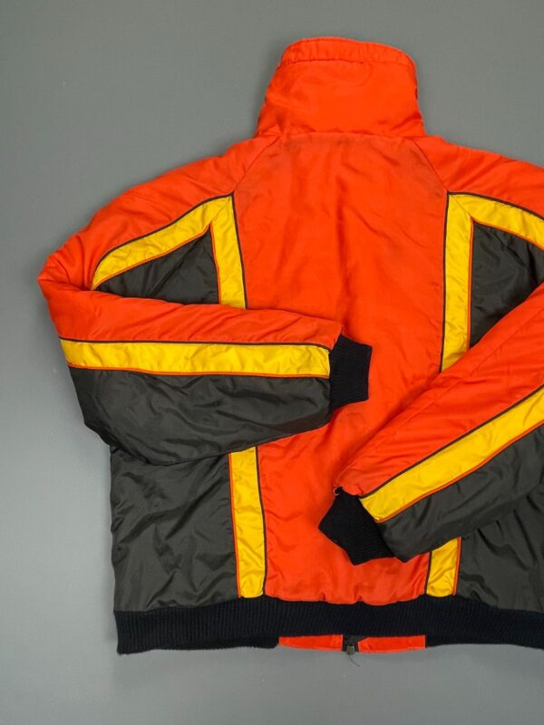 WOW! BRIGHT! 1970S-80S FULL ZIP COLOR BLOCK NYLON SKI PARKA JACKET - MADE IN USA