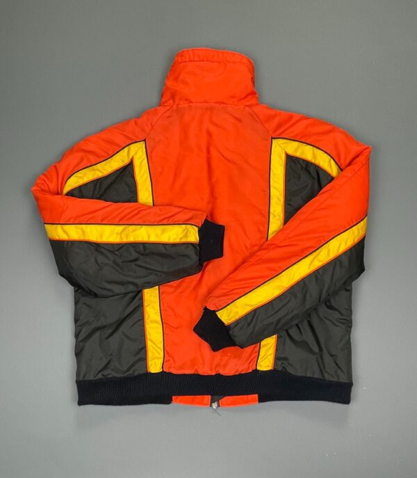 WOW! BRIGHT! 1970S-80S FULL ZIP COLOR BLOCK NYLON SKI PARKA JACKET - MADE IN USA