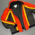 WOW! BRIGHT! 1970S-80S FULL ZIP COLOR BLOCK NYLON SKI PARKA JACKET – MADE IN USA