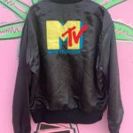 EMBORIDERED MTV SATIN BUTTON UP JACKET