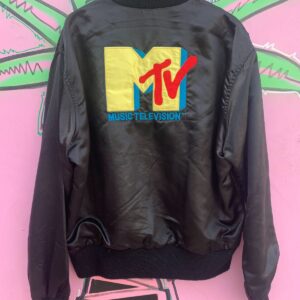 Photo detail:EMBORIDERED MTV SATIN BUTTON UP JACKET