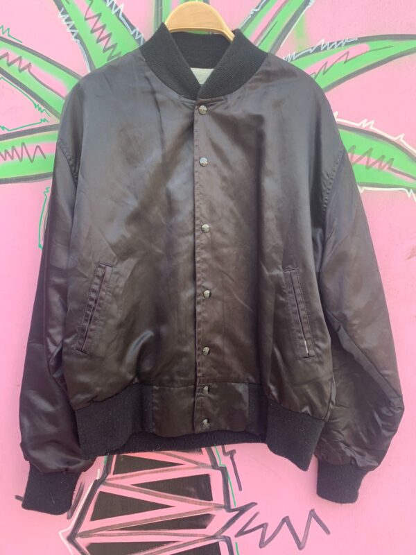 EMBORIDERED MTV SATIN BUTTON UP JACKET