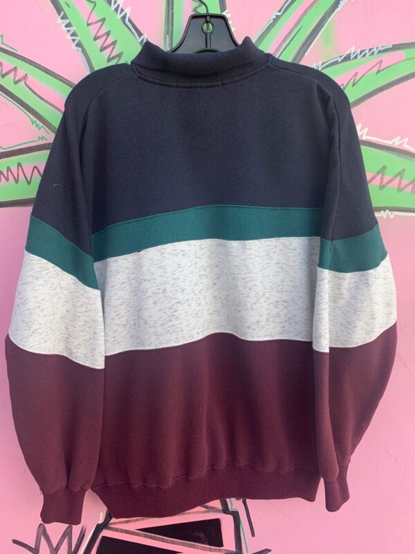 AS-IS COLORBLOCK POLO STYLE SWEATSHIRT MIGHTY DUCKS COLORWAY