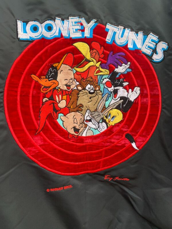 LOONEY TUNES EMBROIDERED ALPHA INDUSTRIES REVERSIBLE FLIGHT JACKET