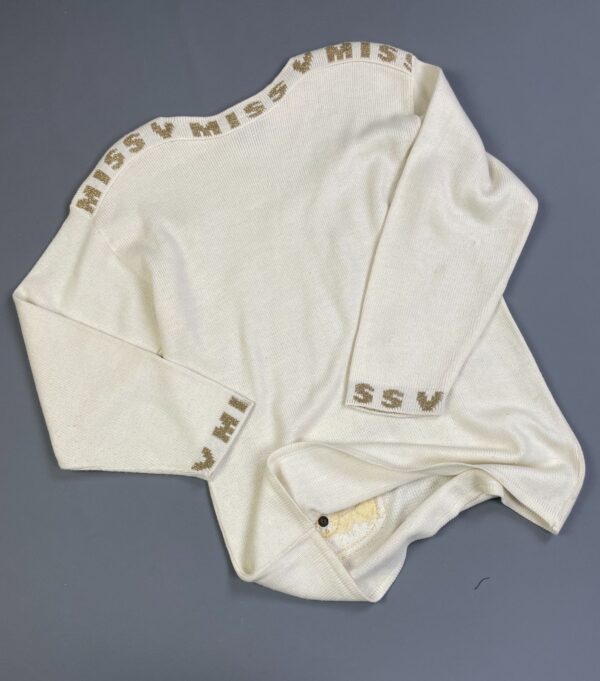 *AS-IS* FUN! 1980S MADE IN FRANCE HANGING CHARMS KNIT SWEATER