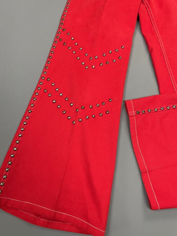 AMAZING!!! 1970S SILVER STUDDED 2 PIECE PANTS & JACKET SET