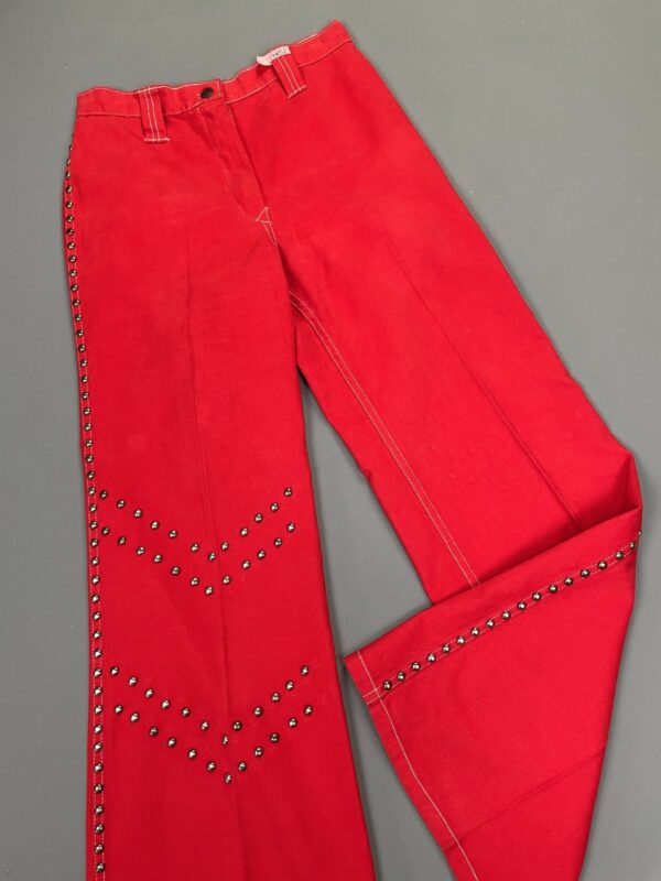 AMAZING!!! 1970S SILVER STUDDED 2 PIECE PANTS & JACKET SET