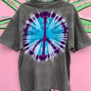 Photo detail:TIE DYE PEACE SIGN SINGLE STITCH T-SHIRT