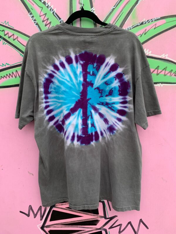 TIE DYE PEACE SIGN SINGLE STITCH T-SHIRT