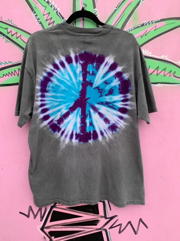 TIE DYE PEACE SIGN SINGLE STITCH T-SHIRT