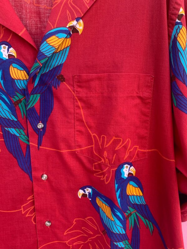 MACAW PRINT CAMP COLLAR HAWAIIAN SHIRT