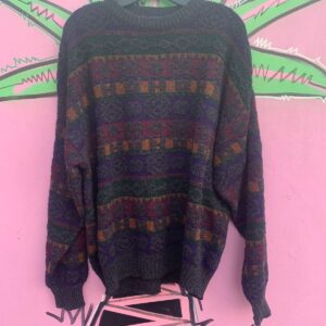 Photo detail:FUNKY GEOMETRIC KNIT PULLOVER SWEATER