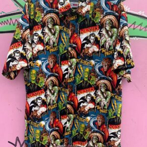 Photo detail:MONSTER HORROR MOVIE PRINT HAWAIIAN SHIRT