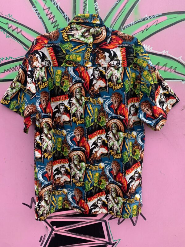 MONSTER HORROR MOVIE PRINT HAWAIIAN SHIRT