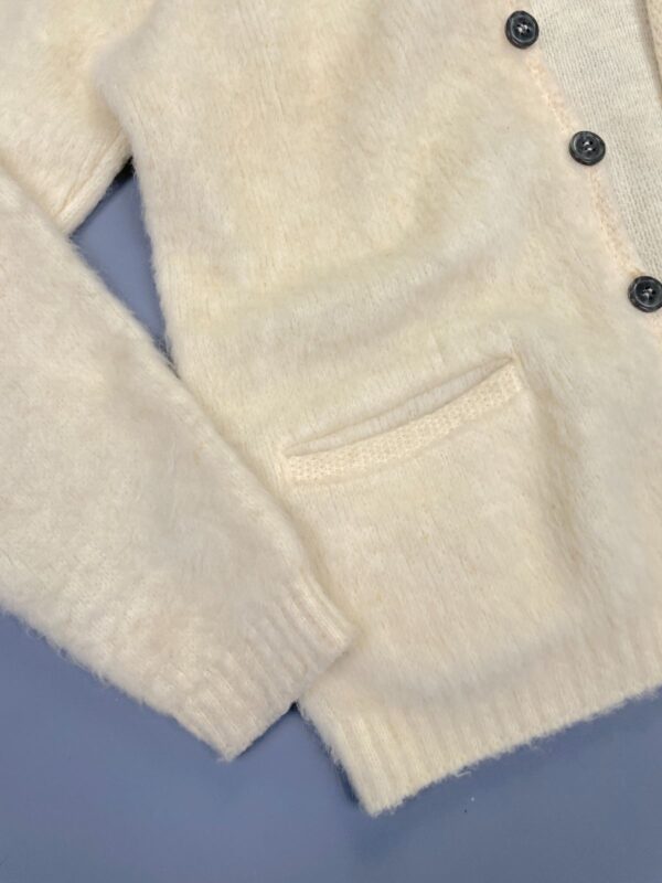 *AS-IS* RAD! 1960S FUZZY! DOUBLE POCKET MOHAIR WOOL BLEND CARDIGAN SWEATER #COBAIN