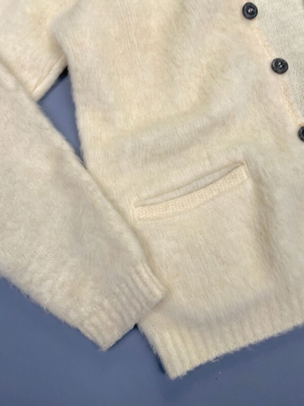 *AS-IS* RAD! 1960S FUZZY! DOUBLE POCKET MOHAIR WOOL BLEND CARDIGAN SWEATER #COBAIN