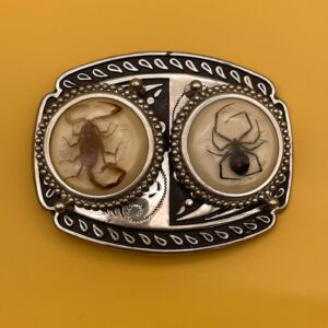 Photo detail:AMAZING!!! RARE!! SCORPION & BLACK WIDOW DOUBLE RESIN BUCKLE