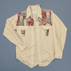 Photo detail:RAD! FUNKY AZTEC PATTERN PEARL SNAP BUTTON DOWN WESTERN SHIRT