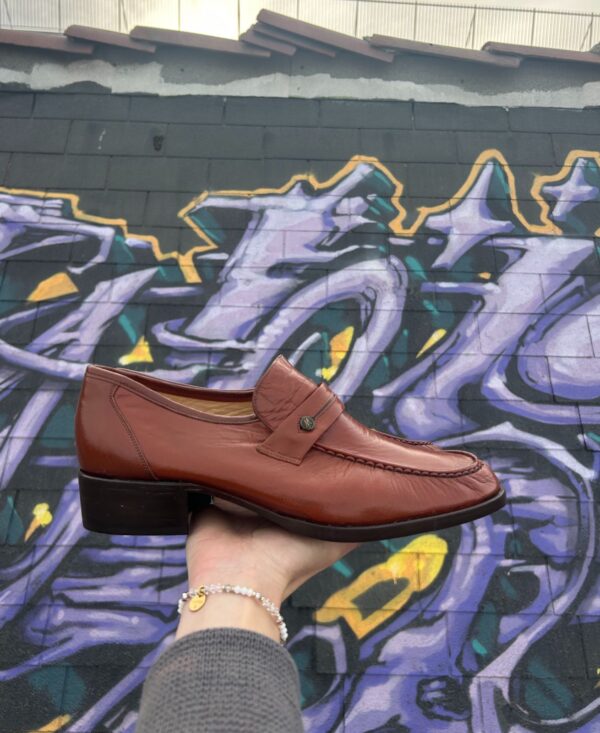 STITCH TOE LEATHER LOAFER SHOE