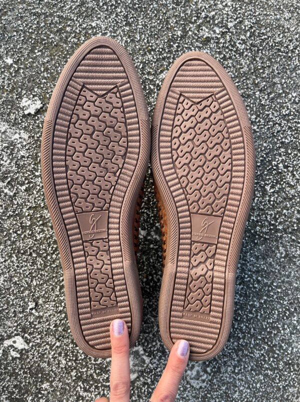 LEATHER WEAVE STITCH HUARACHES SLIP ON SHOES *DEADSTOCK