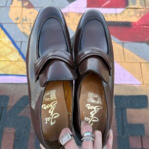 Photo detail:SINGLE STRAP TOBACCO LEATHER LOAFER SHOE