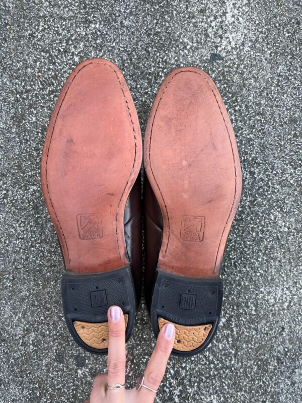 SINGLE STRAP TOBACCO LEATHER LOAFER SHOE