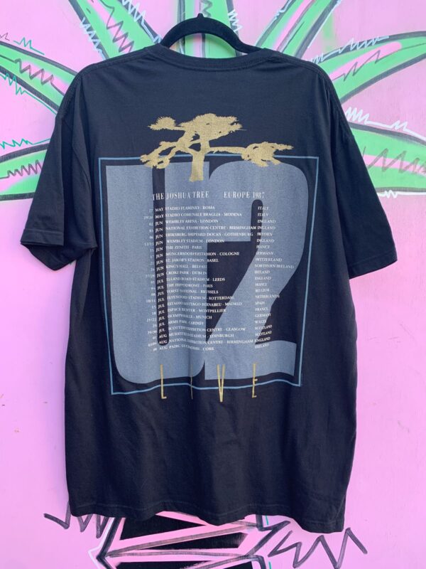 U2 - 1987 THE JOSHUA TREE TOUR EUROPE GRAPHIC T SHIRT