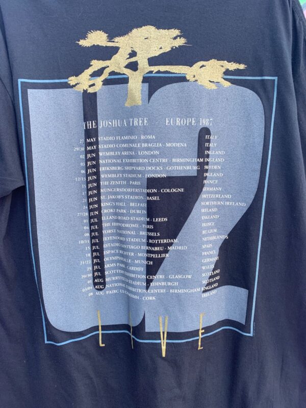 U2 - 1987 THE JOSHUA TREE TOUR EUROPE GRAPHIC T SHIRT