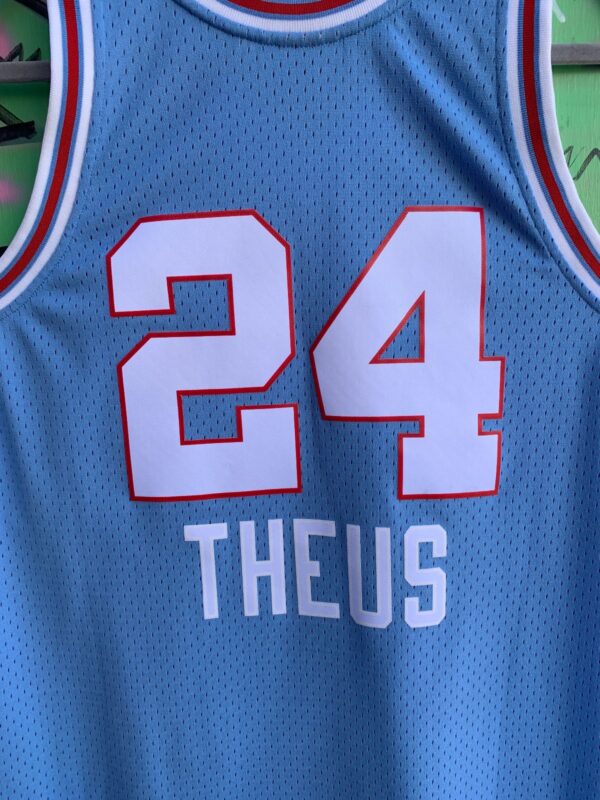 SACREMENTO KINGS REGGIE THEUS 24 BASKETBALL HERITAGE JERSEY